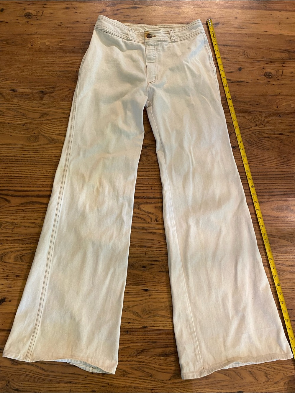 Viceroy cream 70’s vintage flare jeans